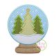 Snow Globe Trees Applique | Machine Embroidery Designs by JuJu