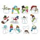Simply Snowmen winter Applique Machine Embroidery Designs by JuJu 