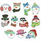 Snow Buddies Snowmen faces Applique Machine Embroidery Designs by JuJu 