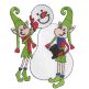 Quirky Christmas Elves Filled Machine Embroidery Designs by JuJu