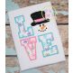 Snowman Face LOVE Applique | Machine Embroidery Designs by JuJu