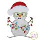 Snowman Glasses Lights Applique | Machine Embroidery Designs by JuJu