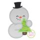 Snowman Hugging Tree Boy Applique | Machine Embroidery Designs by JuJu