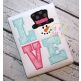 Snowman Face LOVE Applique | Machine Embroidery Designs by JuJu