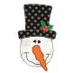 Free Snowman Bean Applique | Designs by JuJu Machine Embroidery 