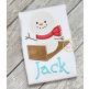 Snowman Sled Applique | Machine Embroidery Designs by JuJu