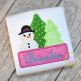 Snowman Trees Girl Applique | Machine Embroidery Designs by JuJu