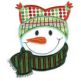 Snow Buddies Snowmen faces Applique Machine Embroidery Designs by JuJu 