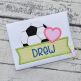 Soccer Ball Heart Banner Applique Design | Machine Embroidery Designs by JuJu