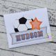 Soccer Ball Star Banner Applique Design | Machine Embroidery Designs by JuJu