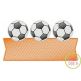 Soccer Ball Trio Banner Sketch | Machine Embroidery Designs by JuJu