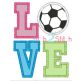 Soccer LOVE Applique Design | Machine Embroidery Designs by JuJu