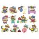 Sock Monkey Babies Applique Machine Embroidery Designs by JuJu 