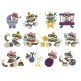 Sock Monkey Babies Filled Machine Embroidery Designs by JuJu

