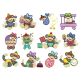 Jumbo Sock Monkey Babies Applique Machine Embroidery Designs by JuJu 