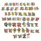 Sock Monkeys Alphabet Font 4x4 Applique Machine Embroidery Designs by JuJu 