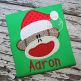Sock Monkey Santa Applique | Machine Embroidery Designs by JuJu
