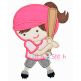 Softball Girl Applique | Machine Embroidery Designs by JuJu