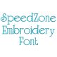 Speed Zone Embroidery Font | Machine Embroidery Designs by JuJu
