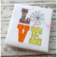 Spider Web LOVE Applique | Machine Embroidery Designs by JuJu