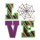 Spider Web LOVE Applique | Machine Embroidery Designs by JuJu