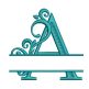 Split Flourish Monogram Alphabet Machine Embroidery Designs by JuJu