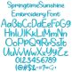 Springtime Sunshine Embroidery Font | Machine Embroidery Designs by JuJu