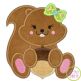 Squirrel Acorn Girl 2 Applique | Machine Embroidery Designs by JuJu