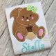 Squirrel Acorn Girl 2 Applique | Machine Embroidery Designs by JuJu