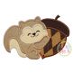 Squirrel Hugs Acorn Applique | Machine Embroidery Designs by JuJu