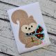 Squirrel with Scarf Boy Applique | Machine Embroidery Designs by JuJu