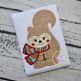 Squirrel with Scarf Girl Applique | Machine Embroidery Designs by JuJu
