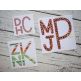 Stacked Sans Zig Zag Applique Monogram Font | Machine Embroidery Designs by JuJu