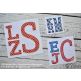 Stacked Serif Floss Applique Monogram Font | Machine Embroidery Designs by JuJu
