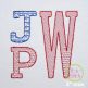 Stacked Serif Patriotic Motif Embroidery Monogram Font | Machine Embroidery Designs by JuJu