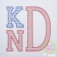 Stacked Serif Patriotic Motif Embroidery Monogram Font | Machine Embroidery Designs by JuJu
