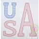 Stacked Serif Patriotic Motif Embroidery Monogram Font | Machine Embroidery Designs by JuJu