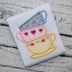 Stacked Tea Cups Applique | Machine Embroidery Designs by JuJu