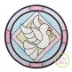 Itch 2 Stitch Stained Glass Dove Sketch Digital Embroidery Machine Designs by JuJu