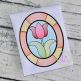 Itch 2 Stitch Stained Glass Tulip Sketch Digital Embroidery Machine Designs by JuJu