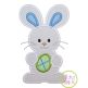 Standing Bunny with Egg Boy Applique | Machine Embroidery Designs by JuJu