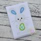 Standing Bunny with Egg Boy Applique | Machine Embroidery Designs by JuJu