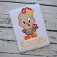 Standing Hen Girl Applique | Machine Embroidery Designs by JuJu