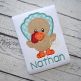 Standing Turkey Boy Applique | Machine Embroidery Designs by JuJu