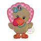 Standing Turkey Girl Applique | Machine Embroidery Designs by JuJu