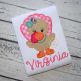 Standing Turkey Girl Applique | Machine Embroidery Designs by JuJu
