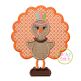 Standing Turkey In Headdress Applique | Machine Embroidery Designs by JuJu