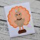 Standing Turkey In Headdress Applique | Machine Embroidery Designs by JuJu
