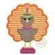 Standing Turkey In Headdress Applique | Machine Embroidery Designs by JuJu