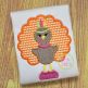 Standing Turkey In Headdress Applique | Machine Embroidery Designs by JuJu